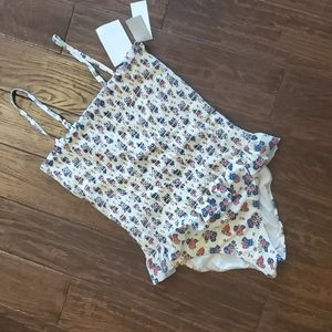 Nwt tory burch swim one piece tea rose XL